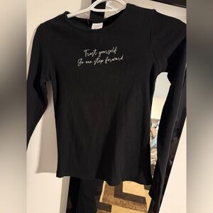 Zara Black Long Sleeve Tee